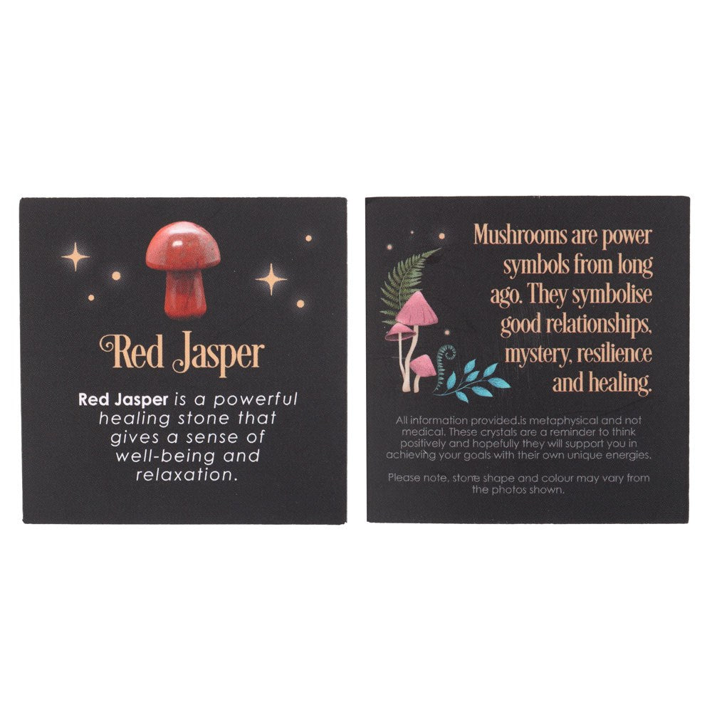 Magical Red Jasper Crystal Mushroom