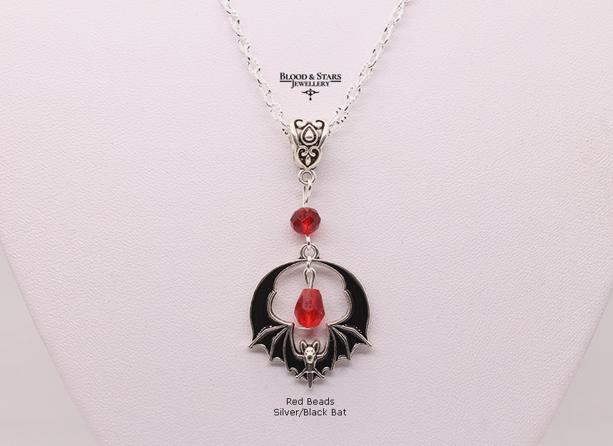 Mini Round Bat Pendant Necklace