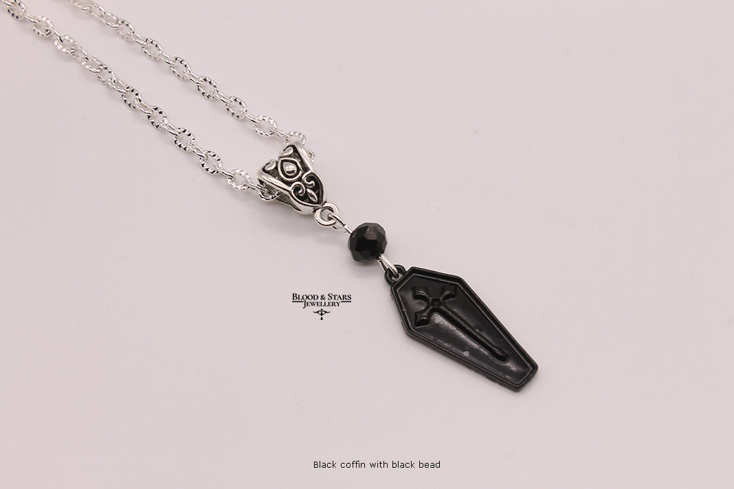 Coffin Cross Pendant Necklace