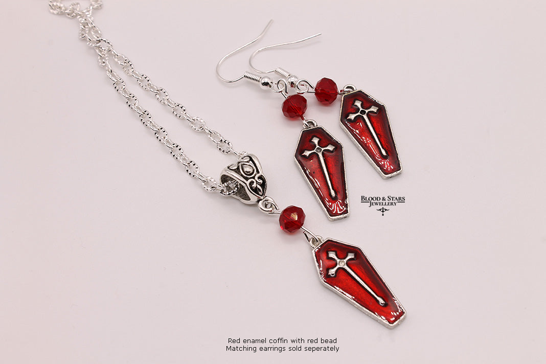 Coffin Cross Pendant Necklace