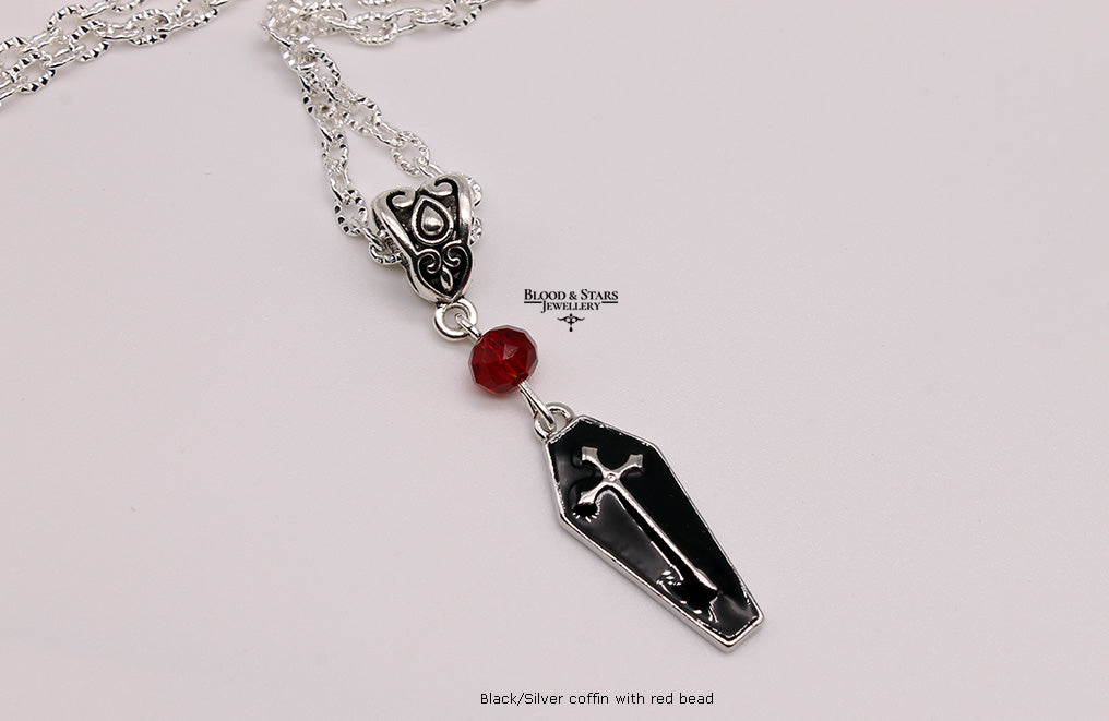 Coffin Cross Pendant Necklace