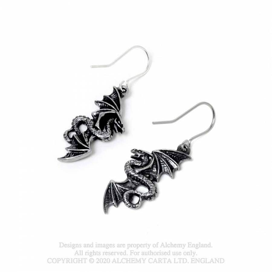 Flight of Airus Dragon Earrings E442