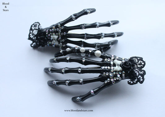 Skeleton Hand Hair Clip Accessory