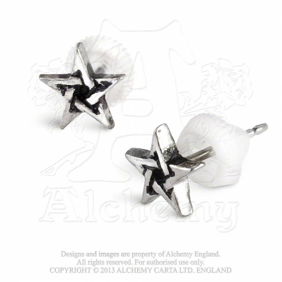Pentagram Stud Earrings E164