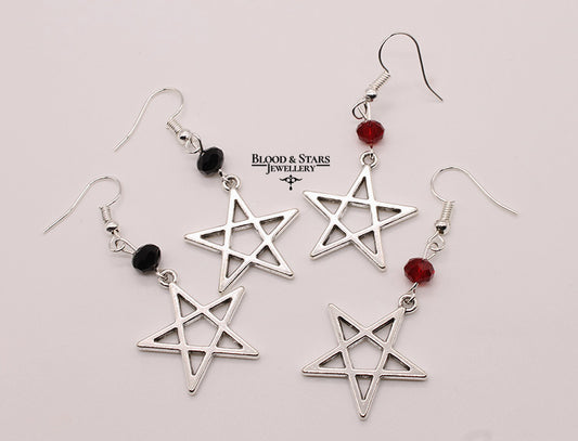 Pentagram Bead Earrings