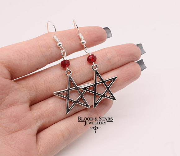 Pentagram Bead Earrings