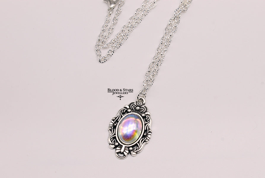 Rainbow Cameo Necklace