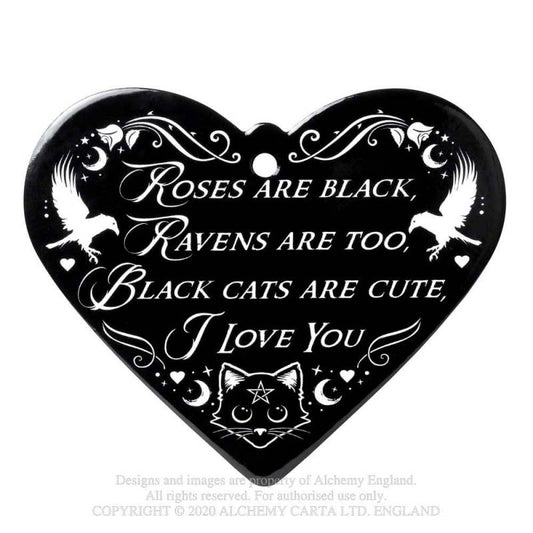 Roses Are Black - Poetic Heart Trivet/Coaster