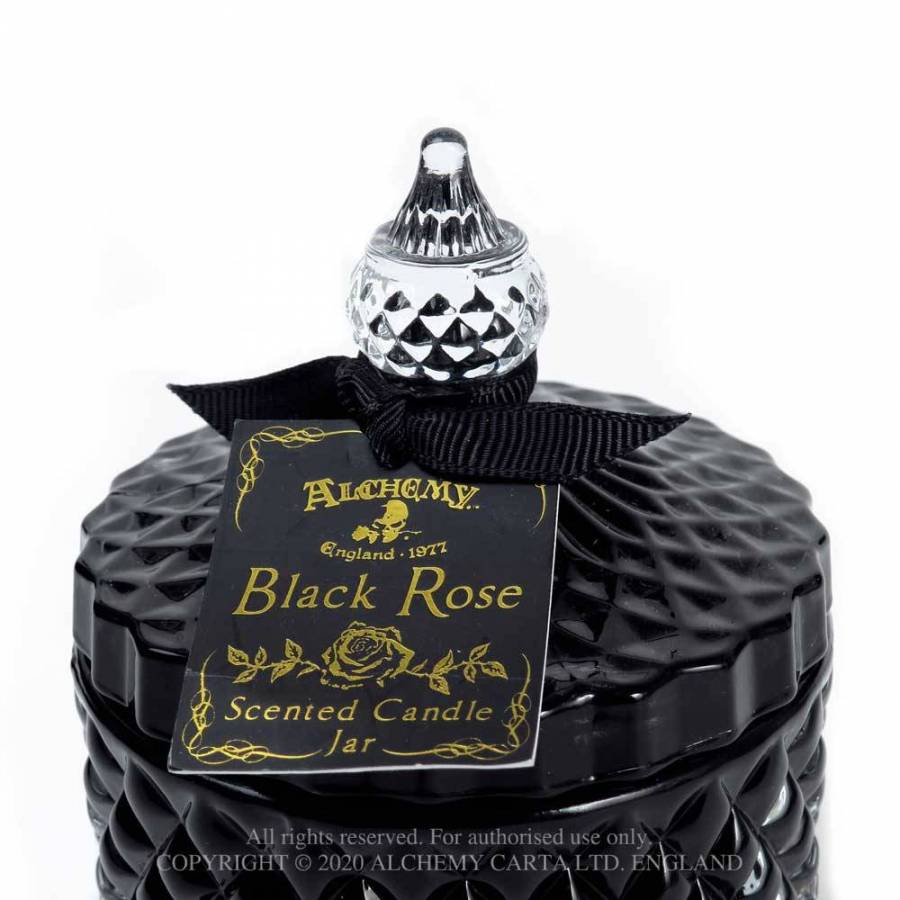 Black Rose Vintage Candle Jar SCJ2