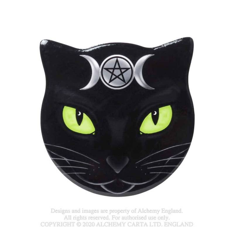 Triple Moon Cat Ceramic Coaster