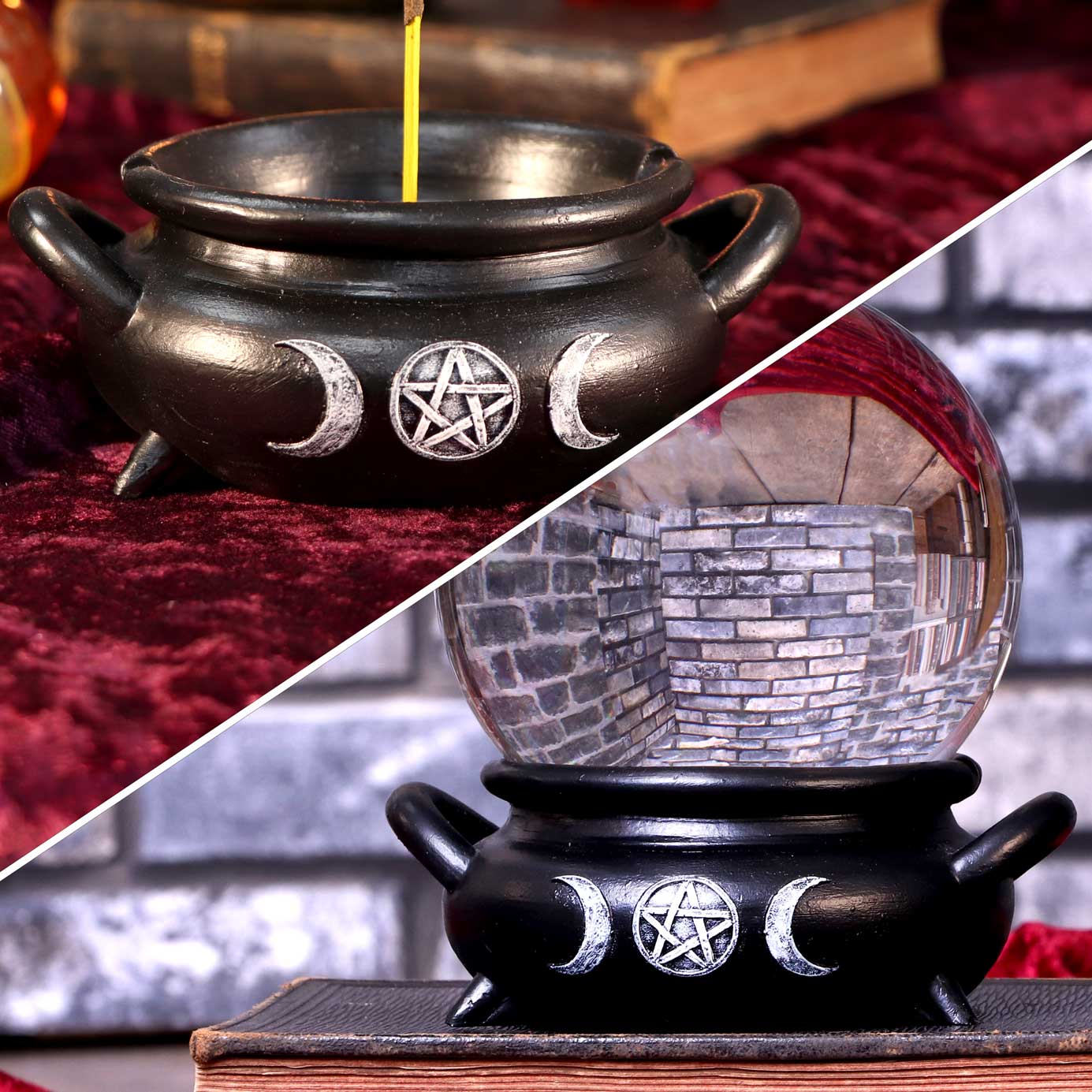 Cauldron Bubble Incense Burner 13cm