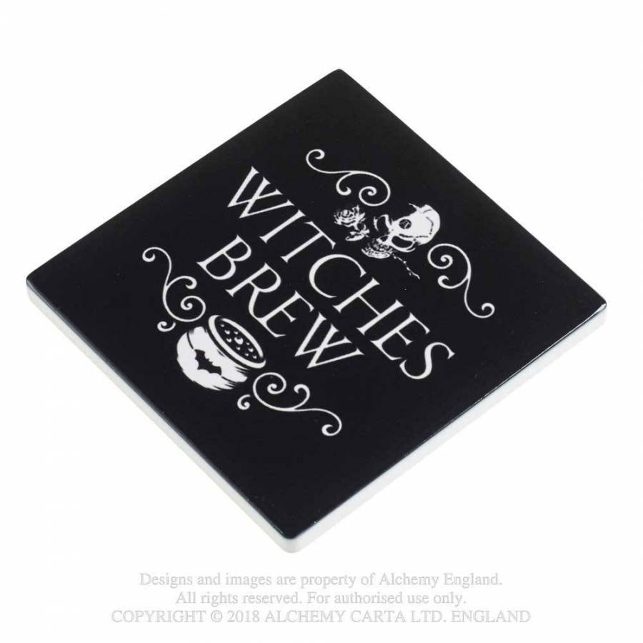 Witches Brew Square Ceramic Coaster