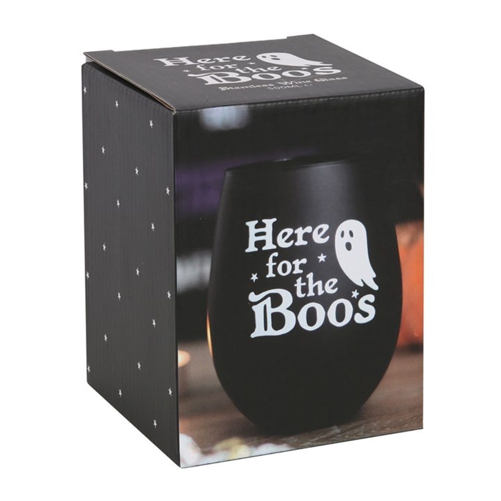 Here For The Boos Stemless Glass