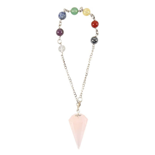 Rose Quartz Chakra Pendulum Bracelet