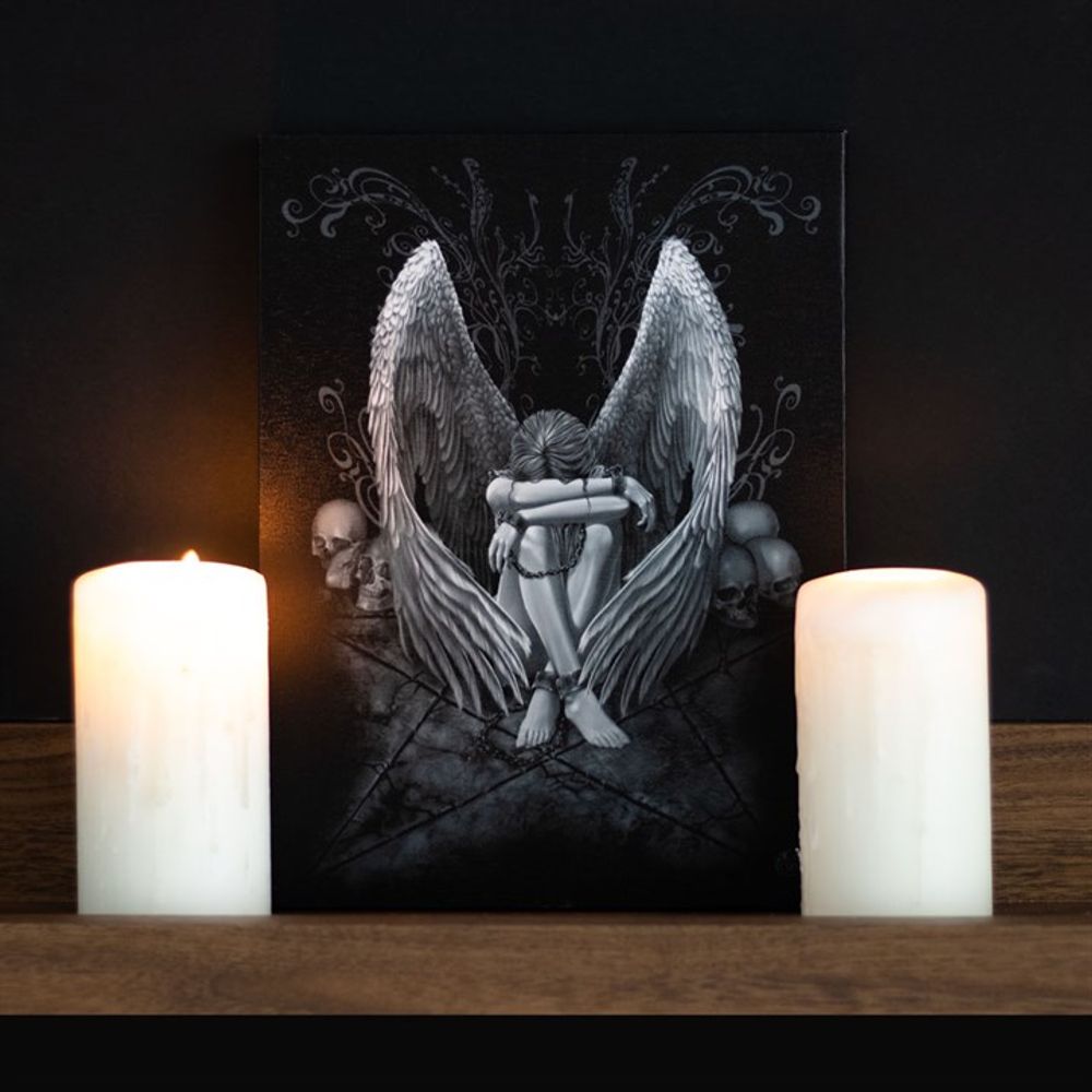 19x25cm Enslaved Angel Canvas Plaque by Spiral Direct