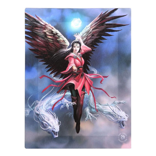 19x25cm Air Element Sorceress Canvas Plaque by Anne Stokes